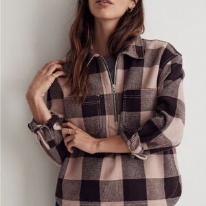 Madewell Black and Tan Checkered Jacket